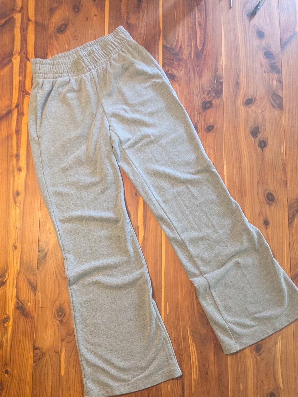 wild fable Light Gray Wide-Leg Knit Sweats